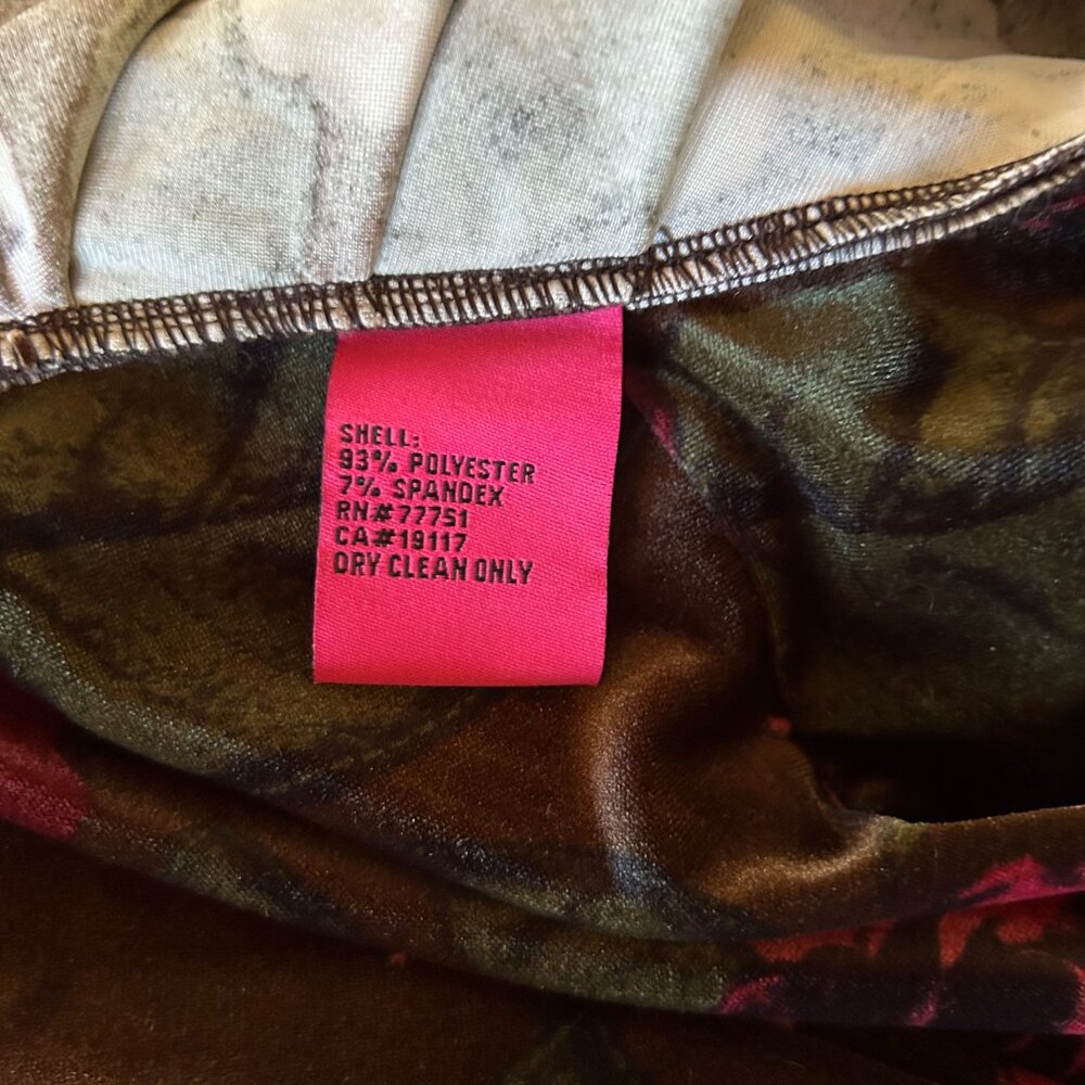 Vintage Y2K Betsey Johnson Velvet Floral Bustle Top - Picture 14 of 15